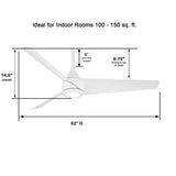 52" Abanico Inteligente de Interior - Monnry