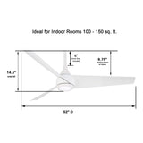 52" Abanico Inteligente de Interior - Monnry