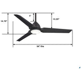 54" Abanico de Exterior e Interior - Monnry