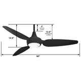 60" Abanico Inteligente de Exterior e Interior - Monnry