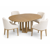 Set de Mesa de Comedor Extendible con 4 puestos