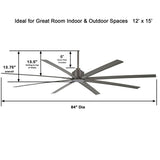 84" Abanico Exterior e Interior - Monnry