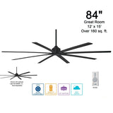 84" Abanico Exterior e Interior - Monnry