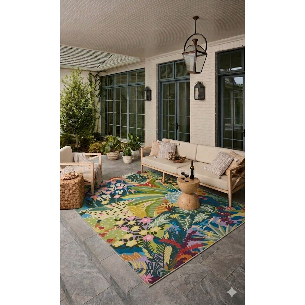 Alfombra de Exterior e Interior 7' x 9' Pies