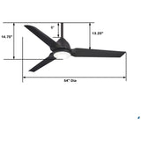 54" Abanico de Exterior e Interior - Monnry