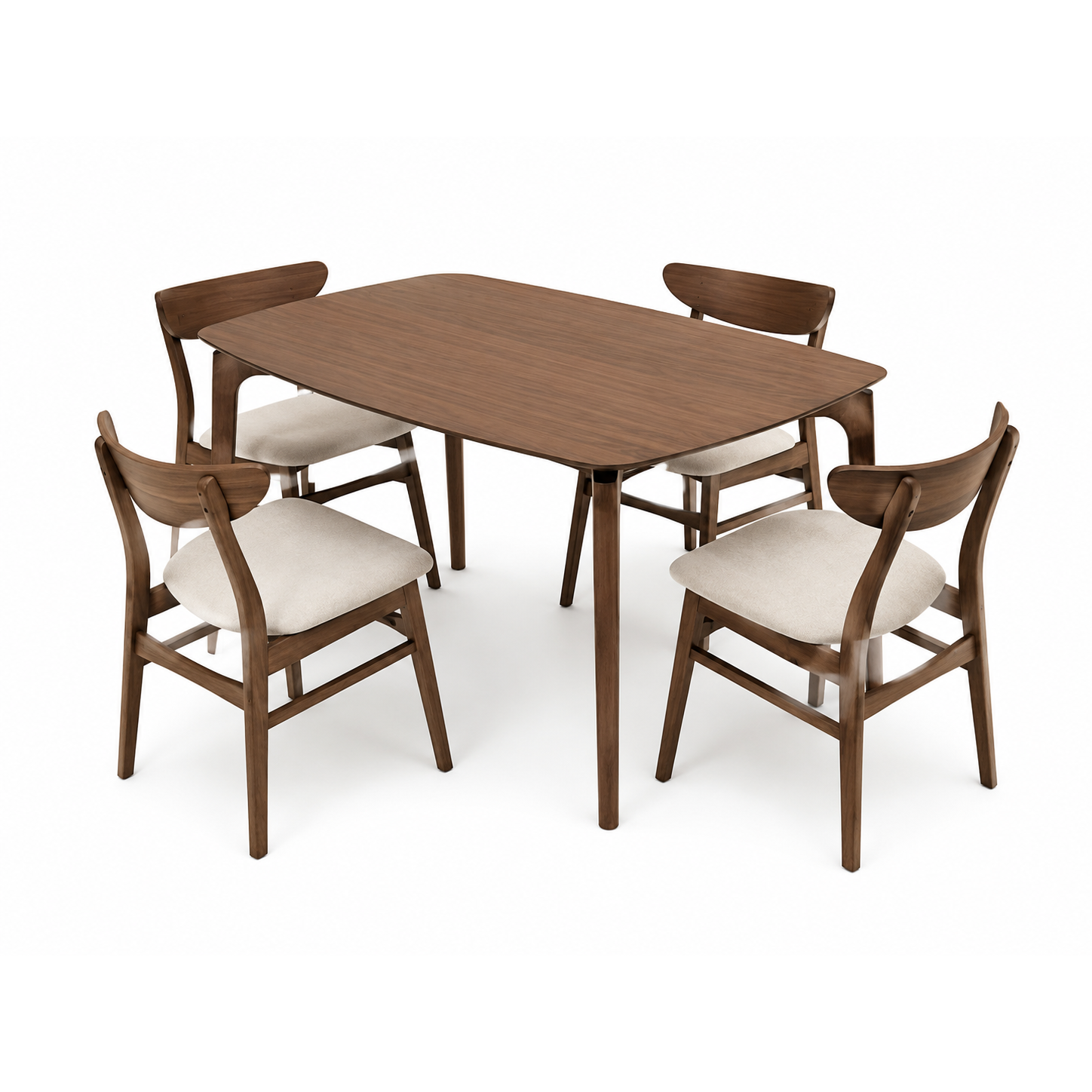Dining Table Set with 4 Chairs