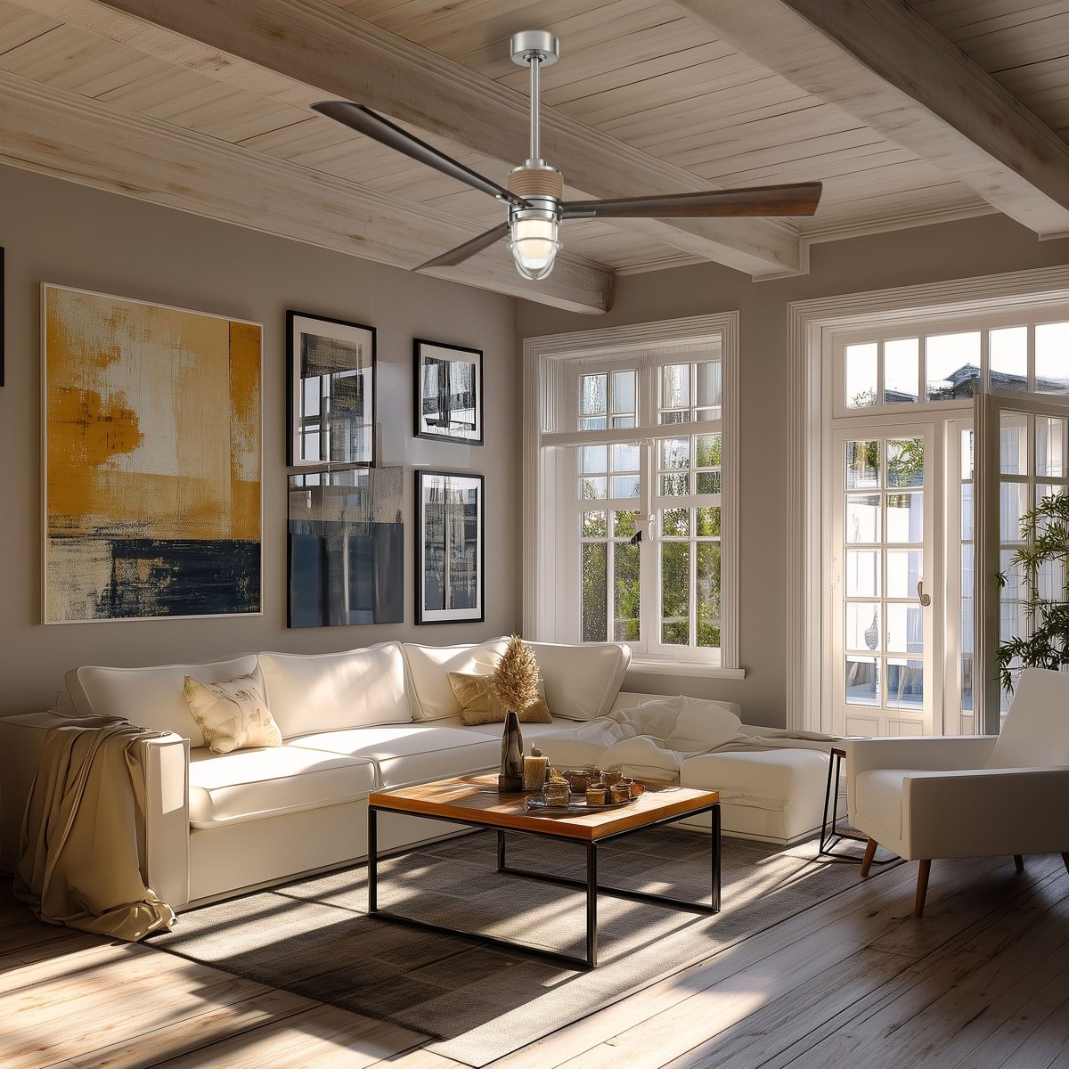 Abanico Inteligente Exterior e Interior con Luz LED - Monnry