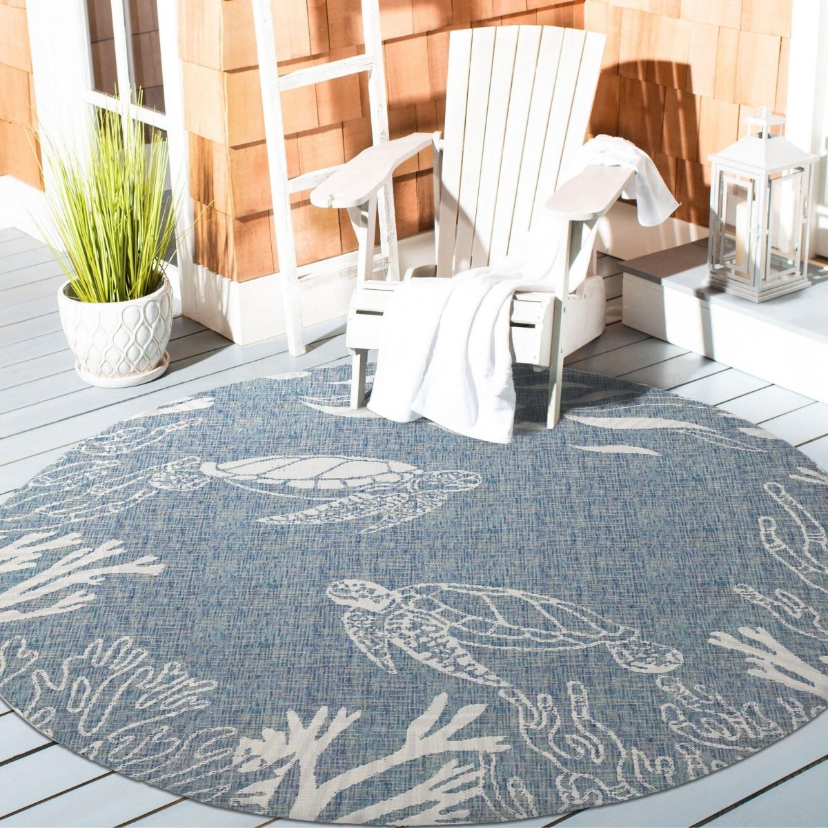 Alfombra Redonda de Exterior e Interior 5' Pies - Monnry