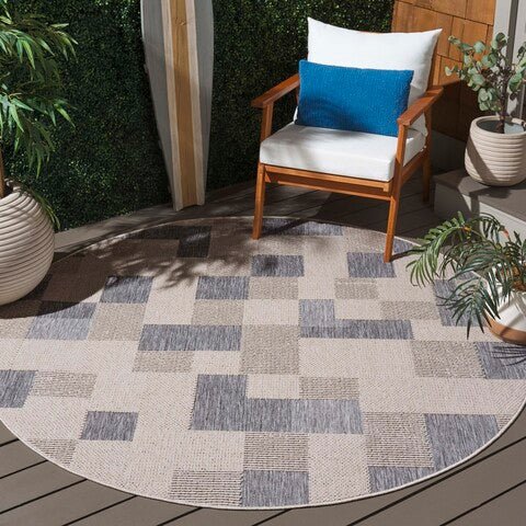 Alfombra Redonda de Exterior e Interior 7' Pies - Monnry