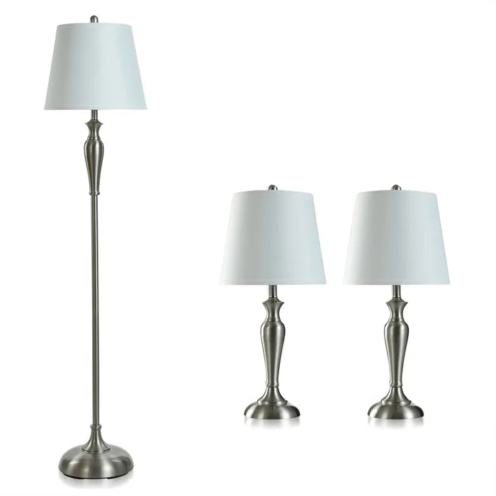 Set of 3 Table and Floor Lamps