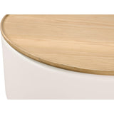 Mesa Central con Almacenamiento y Ruedas - Monnry