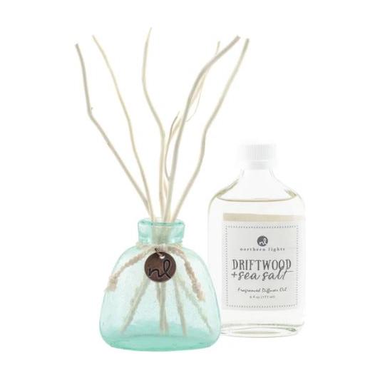 Set de Difusor de Caña 6 oz Driftwood & Sea Salt - Monnry