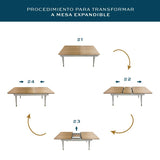 Set de Mesa de Comedor Expandible con 6 Sillas - Monnry