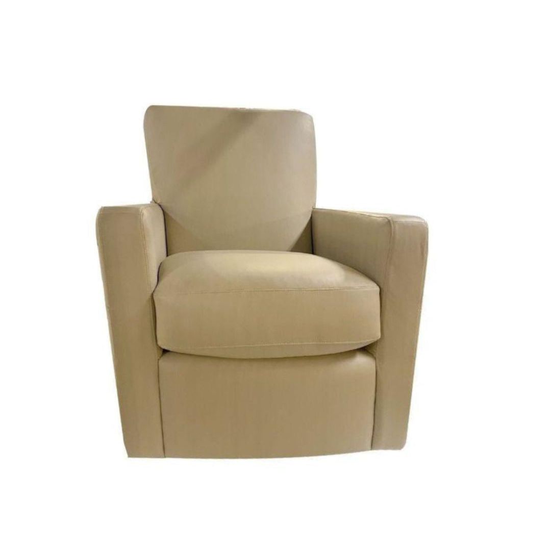 Silla Giratoria Deslizante de Cuero - Monnry