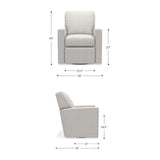 Silla Giratoria Deslizante de Cuero - Monnry