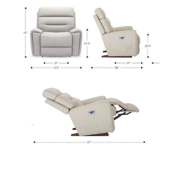 Silla Mecedora Reclinable Eléctrica, Lumbar con Reposacabezas - Monnry