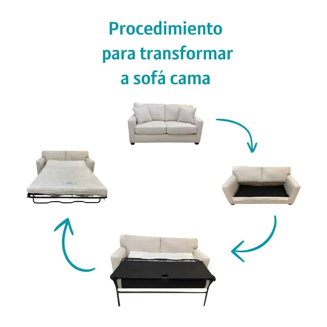 Sofá 3 Plazas Cama Full - Monnry