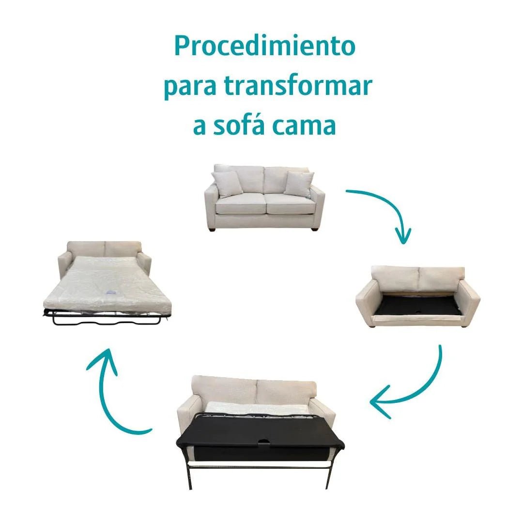 Sofá 3 Plazas Cama Queen - Monnry