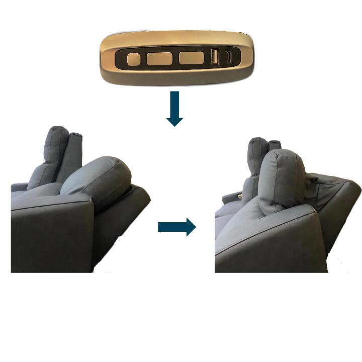 Sofá 3 Plazas Reclinable Eléctrico con Reposacabezas - Monnry