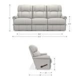 Sofá 3 Plazas Reclinable Wall - Hugger - Monnry