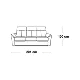 Sofá 3 Plazas Reclinable - Monnry