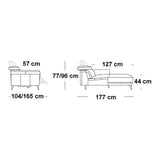 Sofá 3 Plazas Reclinable con Diván - Monnry