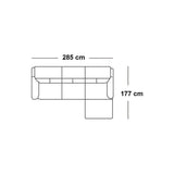 Sofá 3 Plazas Reclinable con Diván - Monnry