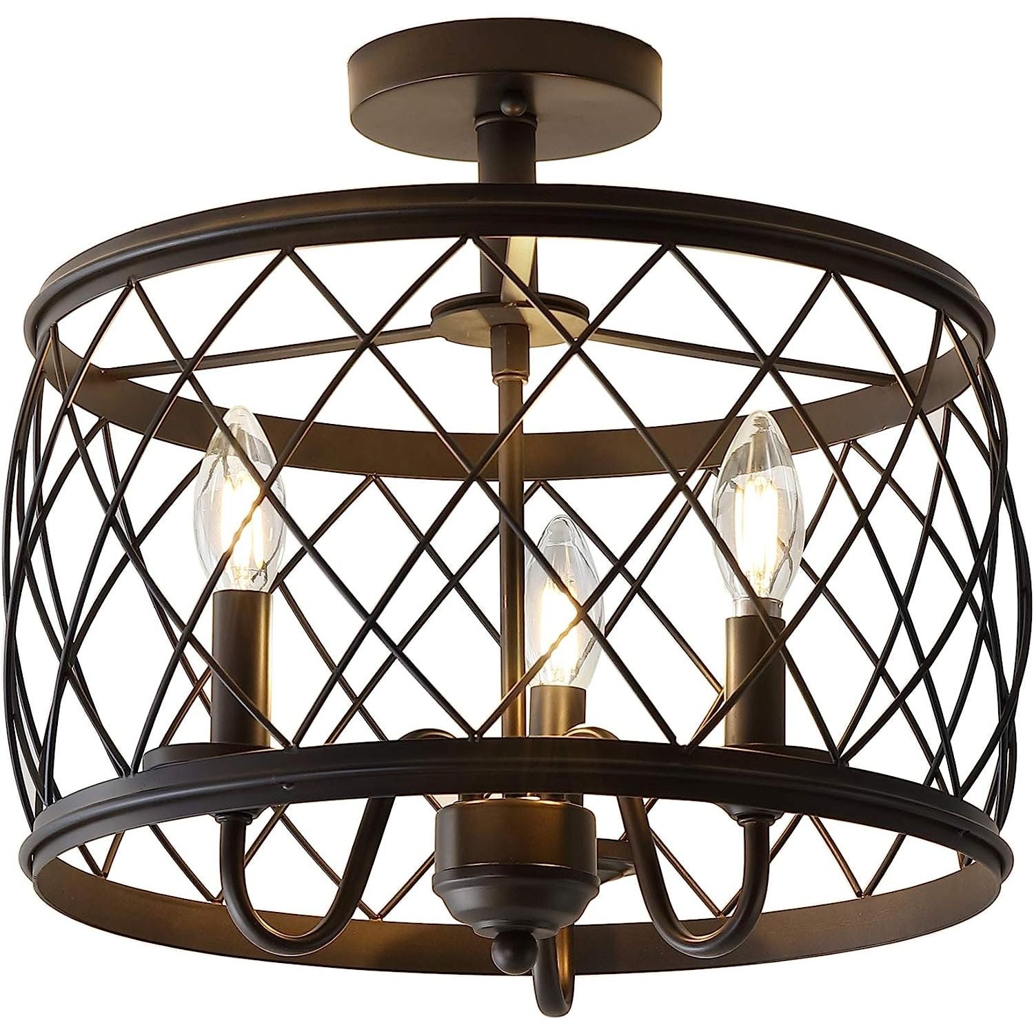 Lámpara Semi-Plafón de Interior 3 Luces - Monnry