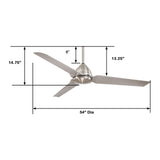54" Abanico de Exterior e Interior - Monnry