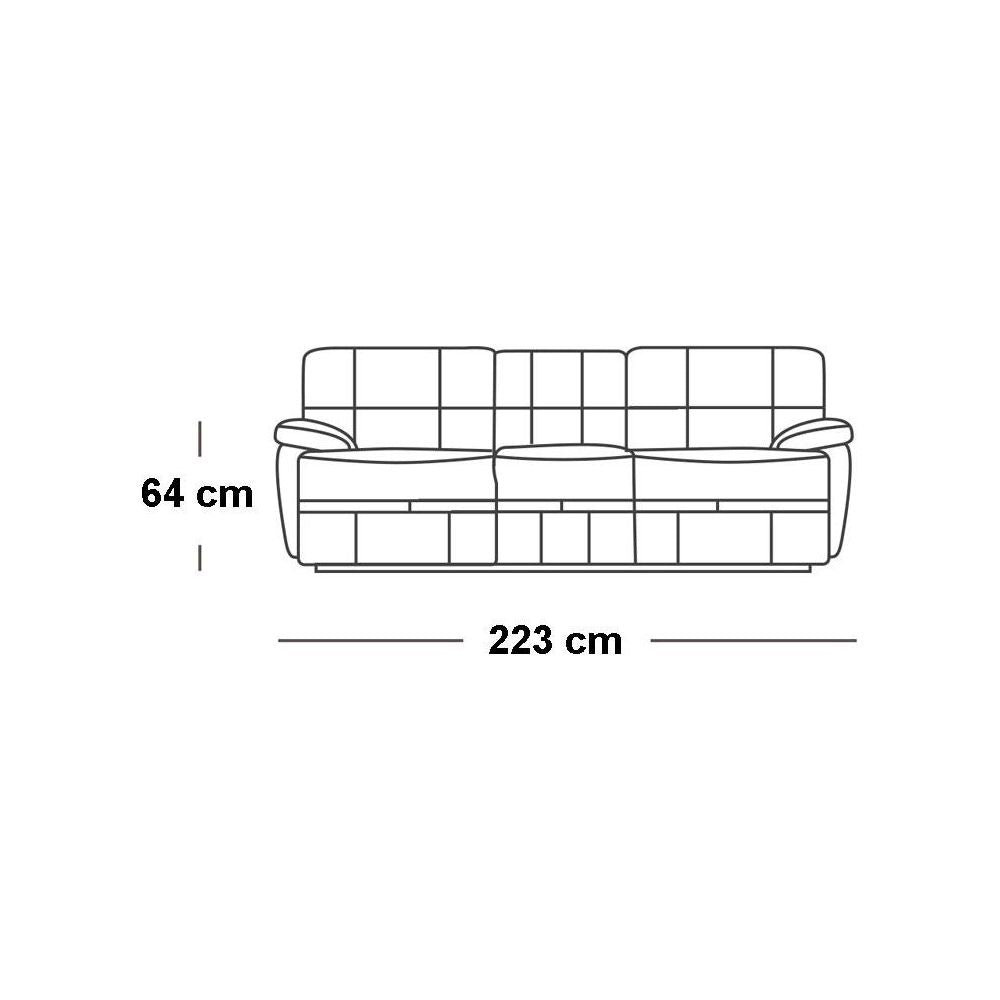 Sofá 3 Plazas Reclinable - Monnry