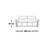 Sofá 3 Plazas Reclinable - Monnry