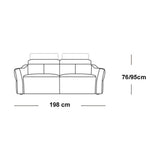 Sofá 3 Plazas Reclinable - Monnry
